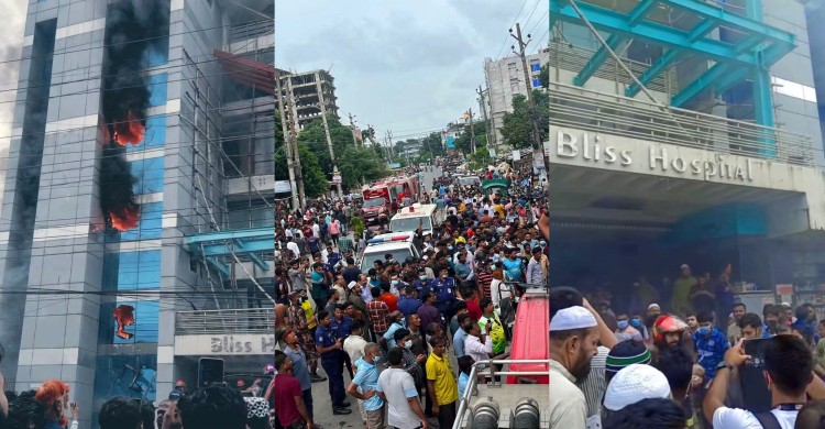 সাতক্ষীরার ব্লিস হাসপাতালে ভয়াবহ অগ্নিকাণ্ড