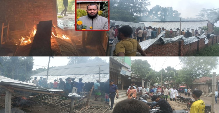 নওগাঁয় প্রধান শিক্ষকের বিরুদ্ধে  শিক্ষার্থীকে ধ/র্ষ/ণ চেষ্টার অভিযোগ, স্কুলে ভাং/চুর ও আ/গুন