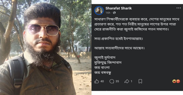 জুলাই জঙ্গীদের পতন সমাগত: জাবি শিক্ষার্থী